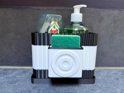 Compact Soap & Sponge Holder with Drip Tray