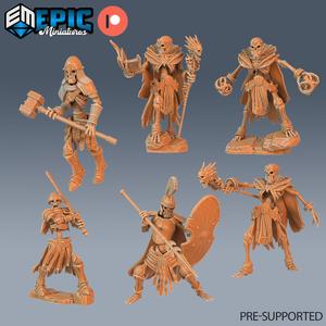 Skeleton Orc Warrior & Warlock Set / Undead Soldier / Walking Dead Army / Evil Skelet Fighter / Graveyard Encounter