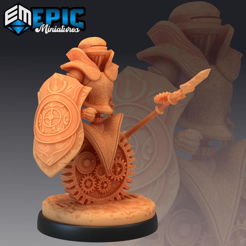 Gear Town Knight Spear / Construct Warrior / Mechanical Guard