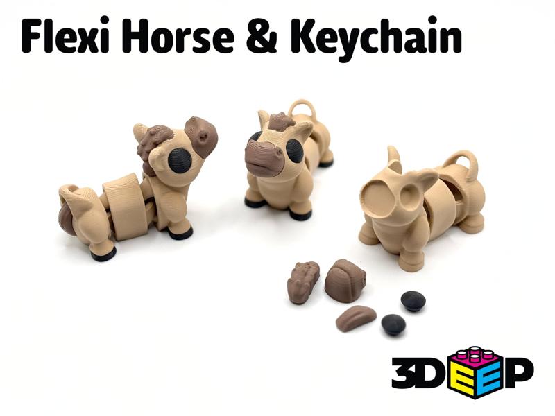 Flexi Horse & Keychain – No Supports