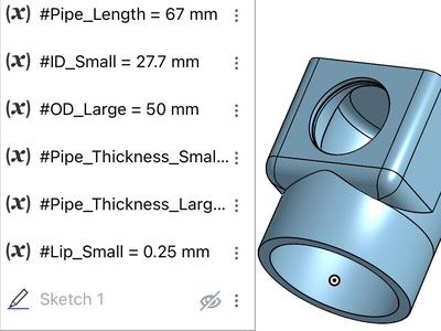50mm to 27.7mm Caravan Water Pipe Adapter