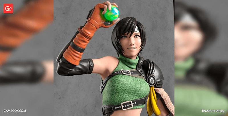 Yuffie Kisaragi Standing Posture 3D Printing Figurine | Assembly