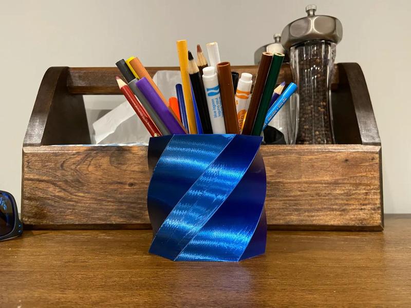 Geometric Spiral Vase