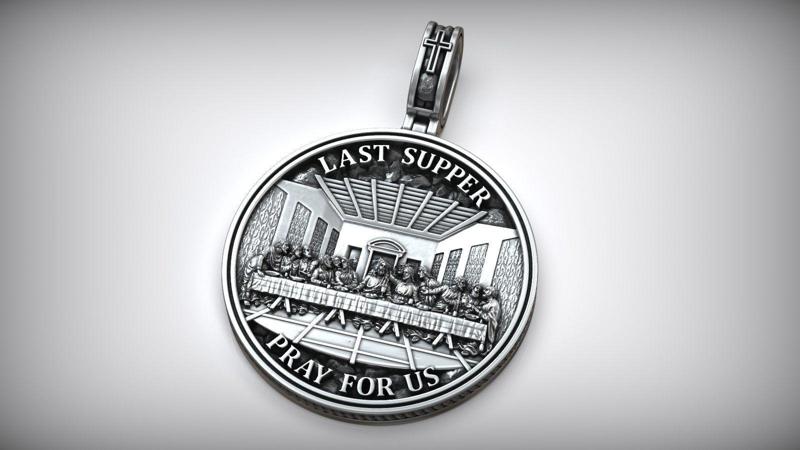 Jesus Christ The Last Supper Prayer Leonardo Pendant