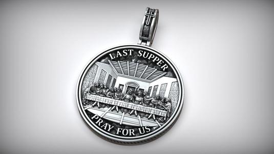 Jesus Christ The Last Supper Prayer Leonardo Pendant