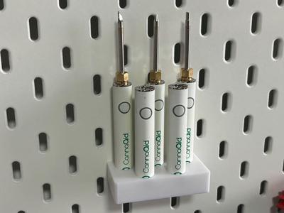 Portable Soldering Iron and Heater Storage Rack for IKEA Skadis Pegboard
