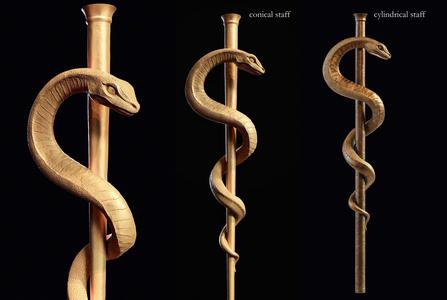 Medical symbol Asclepius 3d print model