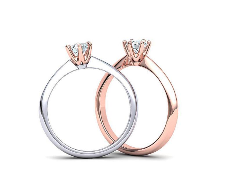 6 prong Solitaire Engagement ring  printable 3dmodel