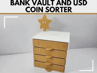 Coin Sorter (USD) Vault Bank with Lockable Star