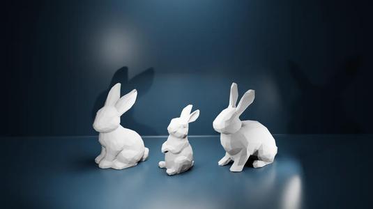 Low Poly Easter Bunnies