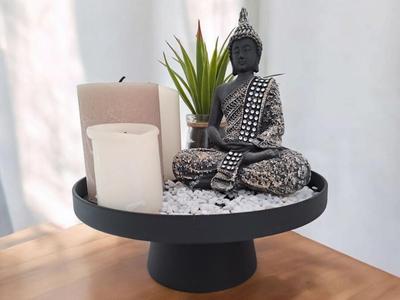 Swirl- Decorative Tray With Stand