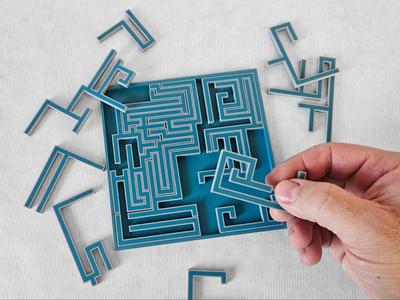 Geometric Jigsaw Puzzle with Box / Giftbox