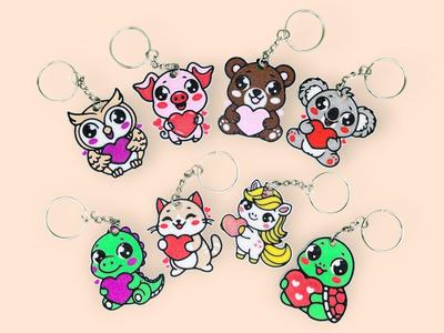 Cute Valentine’s Day Animal Keychain Set