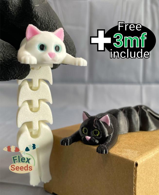 Flexi Holding Cat (Print-in-place)