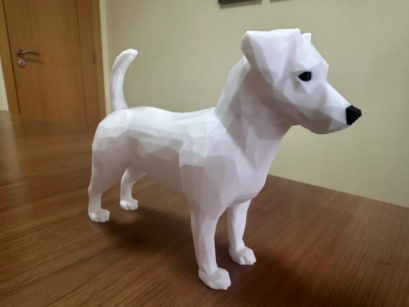 Low Poly Jack Russel Terrier Dog