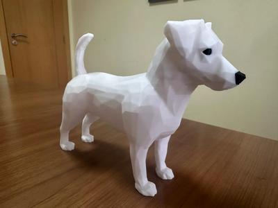 Low Poly Jack Russel Terrier Dog