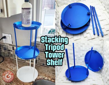 Stacking Tripod Tower Shelf