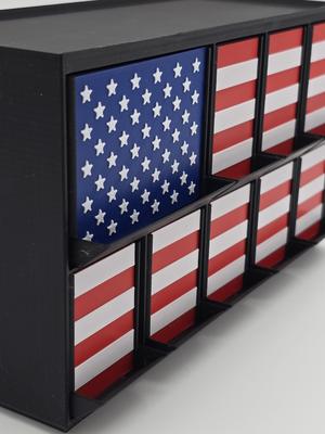 Flagfinity – Screwfinity Unit 2U America Edition – The Gridfinity Storage Unit