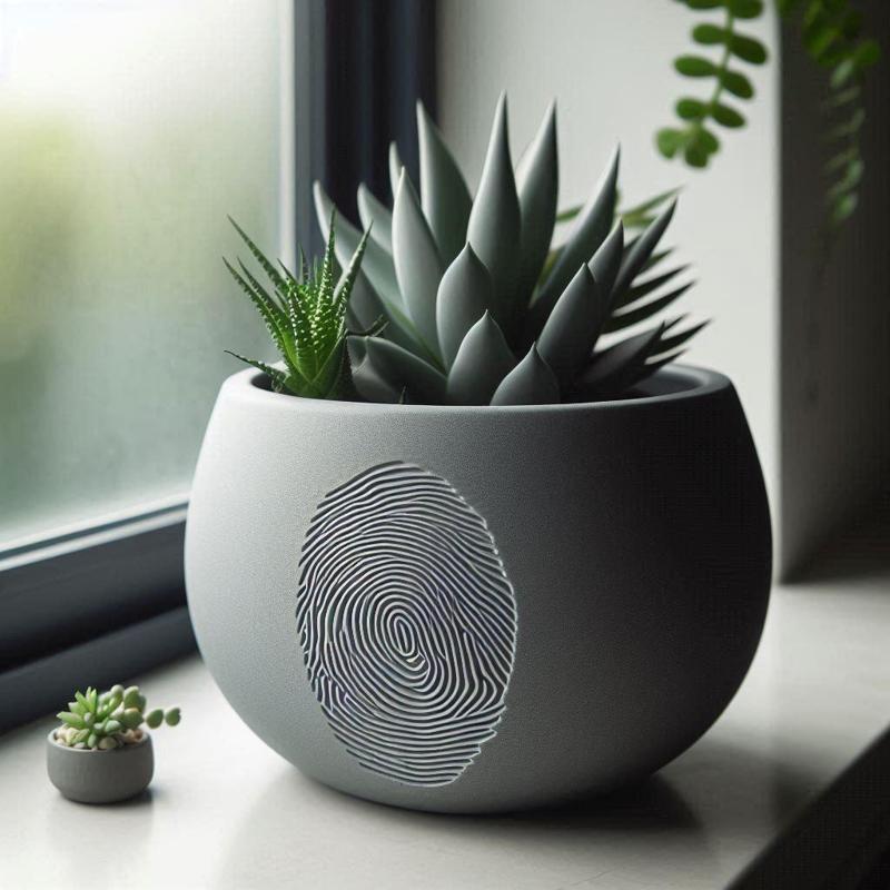 Modern design plant pot “crime scene”