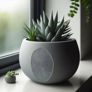 Modern design plant pot “crime scene”
