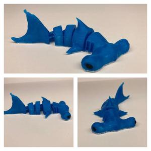 Cute articulated hammerhead shark