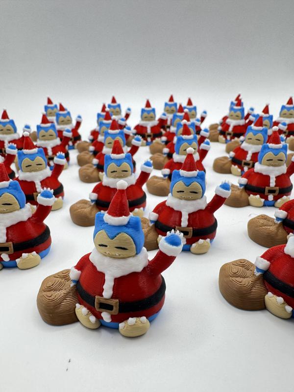 Xmas Snorlax Pokemon (Nosupport, 3mf included)