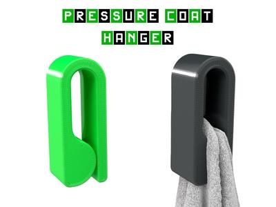 Pressure coat hanger