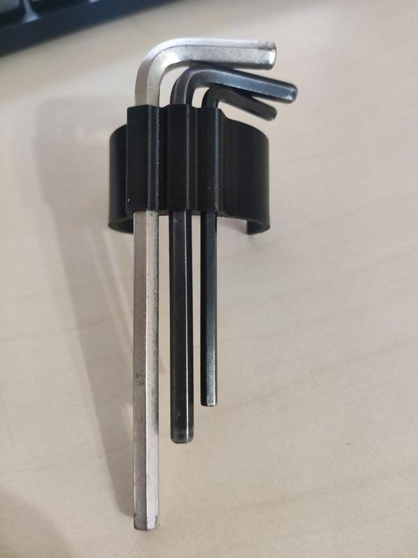 Hex Key Holder for Bike Seatpost (3mm, 4mm, 5mm)