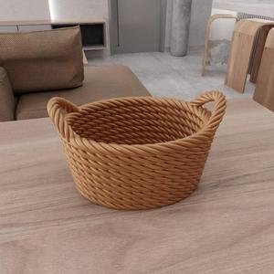 3D Wicker Mesh Basket 2 with Stl File & Mini Box, 3D Printing, Jewelry Dish, Wicker Decor, Gift for Girlfriend, Wicker Laundry Basket