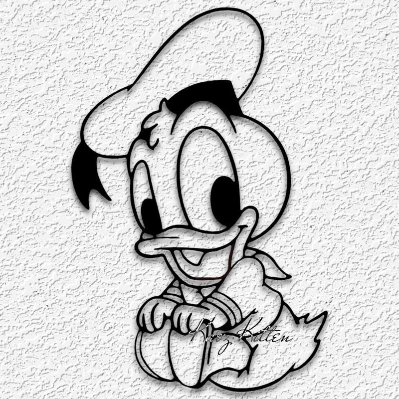 BABY DONALD DUCK FANART WALL ART DISNEY HOME DECOR