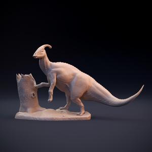 Parasaurolophus walkeri leaning –  herbivore dinosaur