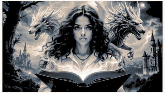 Opening the Book on History and Fantasy, Dragons and Castles – Wall Art