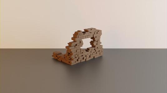 Ruined corner wall #8 – wargaming terrain