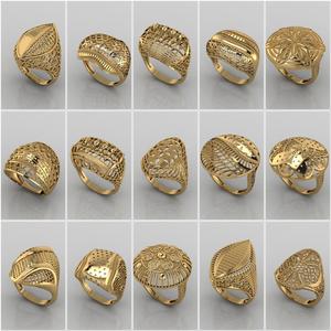 74 Files - Women Ring Womens Rings Plain Models STL  3D Model Collection