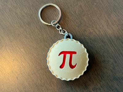 Pi Day Pie Math Keychain