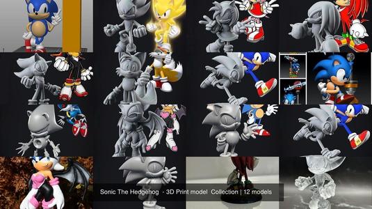 Sonic The Hedgehog  – 3D Print model  Collection