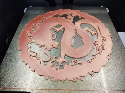 5 Layer Dragon Wall Art