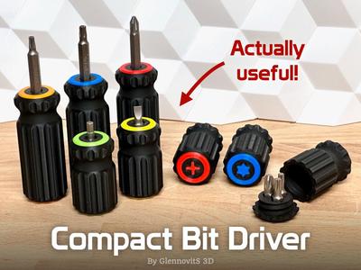 Compact Bit Driver (pocket size screwdriver)