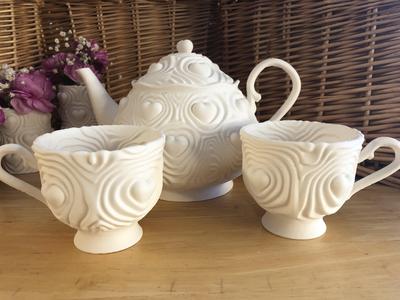 Heartbeat Tea Set (Five Unique Teacups)