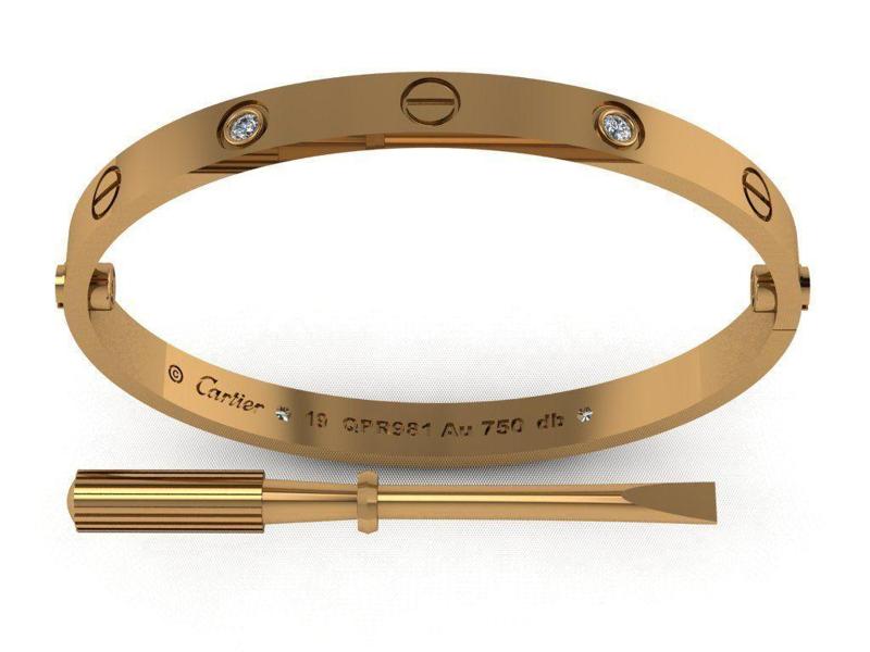 Love Bracelet 19 Size 4 Gem