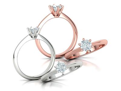 Solitaire Rings Collection 30 pointer and 50 pointer diamonds