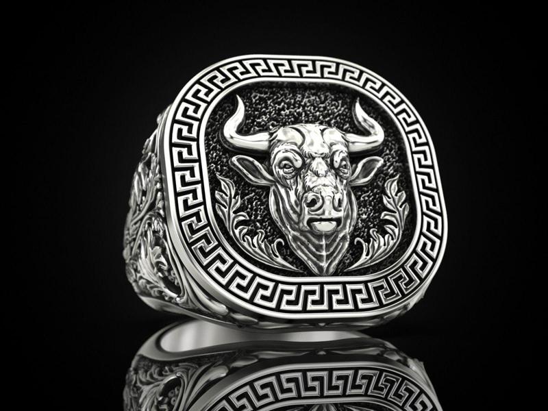 Bull ring Greek ornament