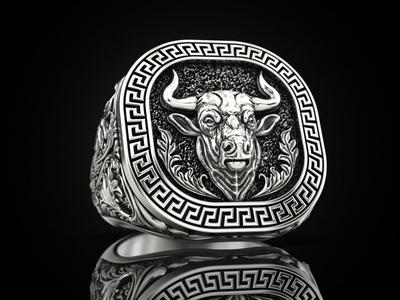 Bull ring Greek ornament