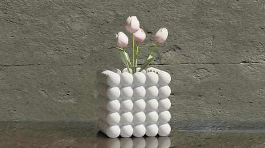 Bubble 5×5 Vase – Home Decoration (Pot Plant)