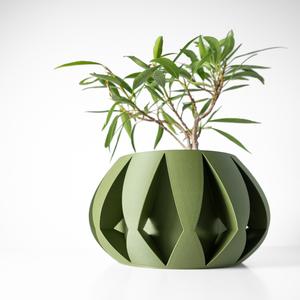 The Moki Planter Pot with Drainage Tray & Stand: Modern and Unique Home Decor for Plants