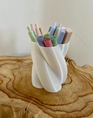 twisted marshmallow pen holder cup