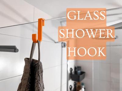Simple Shower Glass Hook Bathroom towel 5 6 7mm