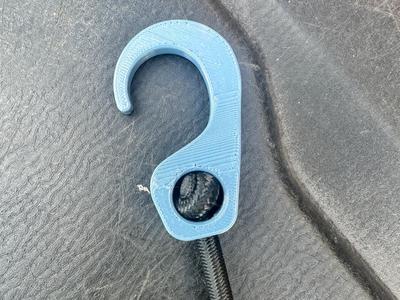 Shock cord hook for 6mm cord