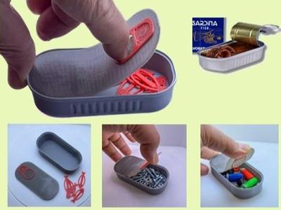 Tin of anchovies – bookmark – Pocket container