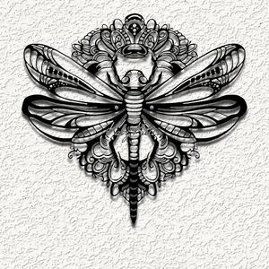 dragonfly flowers wall art home decor